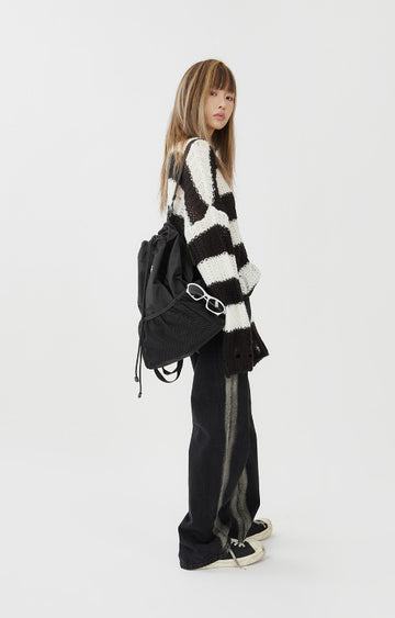 Tie-dye western 2-way hobo bag